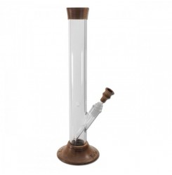 Black Leaf Woody Cylinder Bong Cherry Wood Top